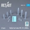 RESKIT RSU72-0172 Rafale fuel tanks RPL 741 (2000L) (3 pcs) (3D Printed) (1/72)